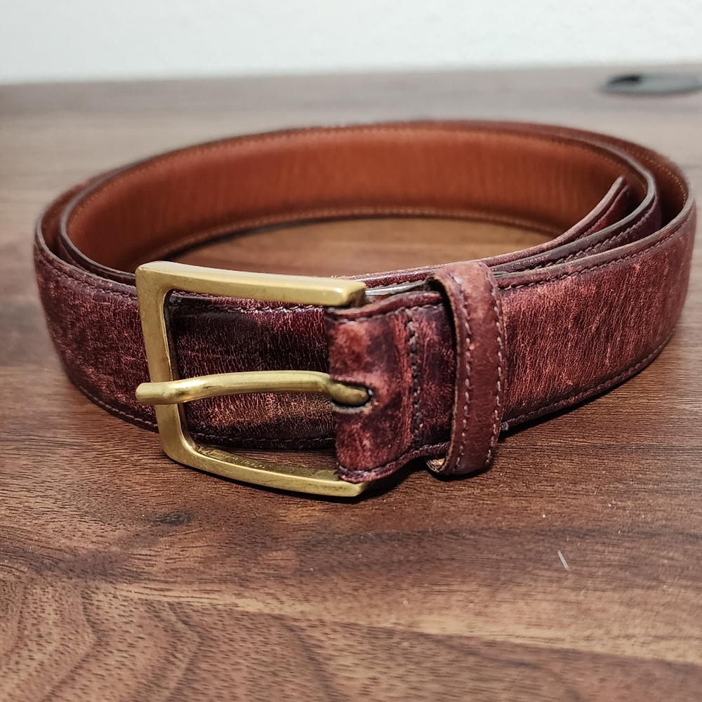 Trafalgar Cherry Brown Leather Belt